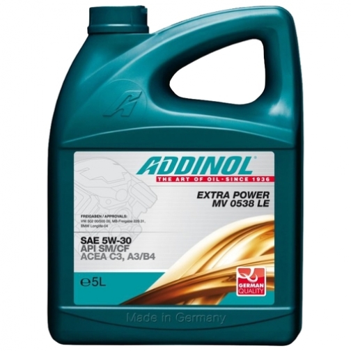 Моторное масло Addinol Extra Power MV 0538 LE 5W30 5л 37640311