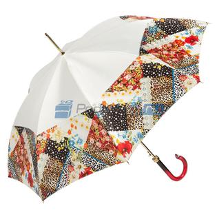 Зонт-трость "Дуэт", белый/разноцветный