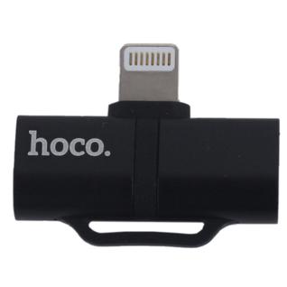 Аудио-переходник Hoco LS20 digital для iPhone XS Max/ XS/ XR/ X/ 8 Plus/ 8/ 7 (2 порта Lightning) Черный