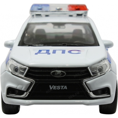 Модель машины Lada Vesta - Полиция ДПС, 1:34-39 Welly 37725649 1