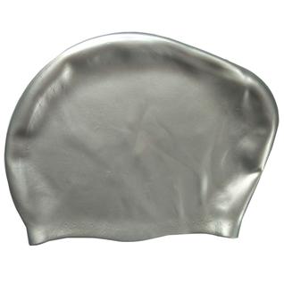 Шапочка для плавания силиконовая Dobest для длинных волос Kw10 (серебро)