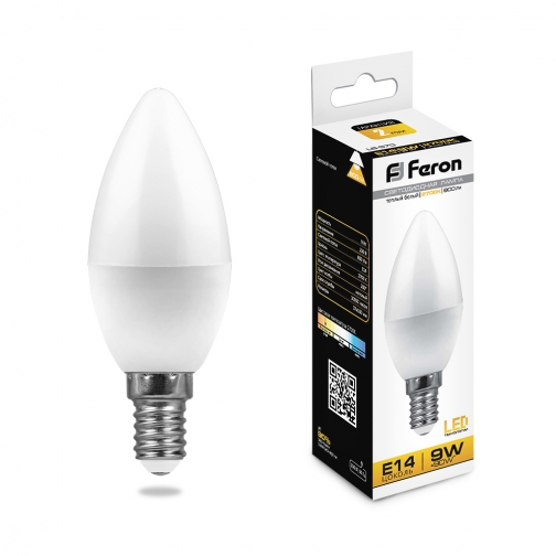 Светодиодная лампа Feron LB-570 (9W) 230V E14 2700K 8163908