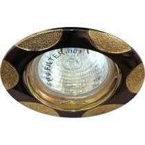 Встраиваемый светильник Feron 156Т-MR16 черный металлик-золото