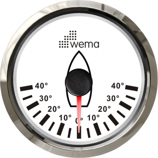 Wema Индикатор положения пера руля белый/серебряный Wema IRR-5-WS 0 - 180 Ом 12/24 В 1201330