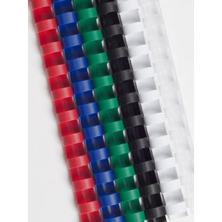Пластиковые пружины 8 мм для переплета (21 кольцо), красный