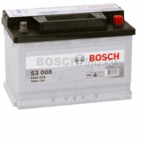 Аккумулятор BOSCH S3 008 0092S30080 70 Ач (A/h) обратная полярность - 570409064 BOSCH S3 008