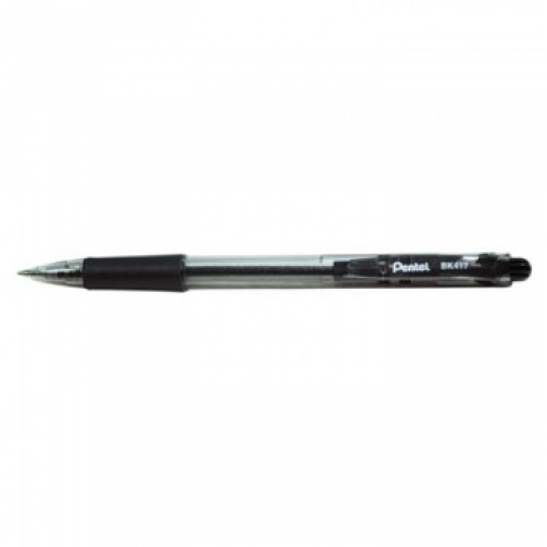 Ручка шариковая PENTEL BK417-А автомат рез.манж.черный ст. 0,3мм 37873898
