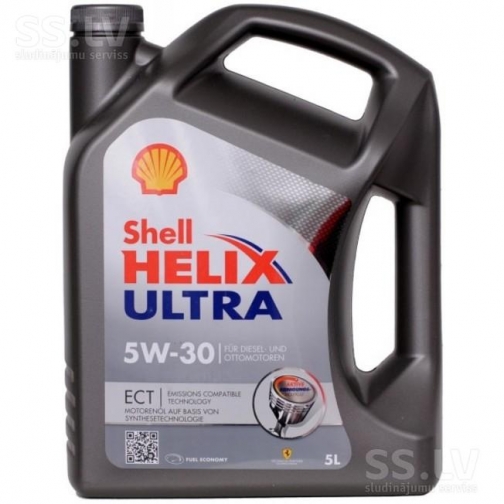 Масло Shell Helix Ultra ECT 5W30 моторное синтетическое 4 л 550040577 Shell 9064567