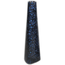 Подсвечник для тонкой свечи"Fondali", 22 см, Кварц окрашеный, синий перламутр