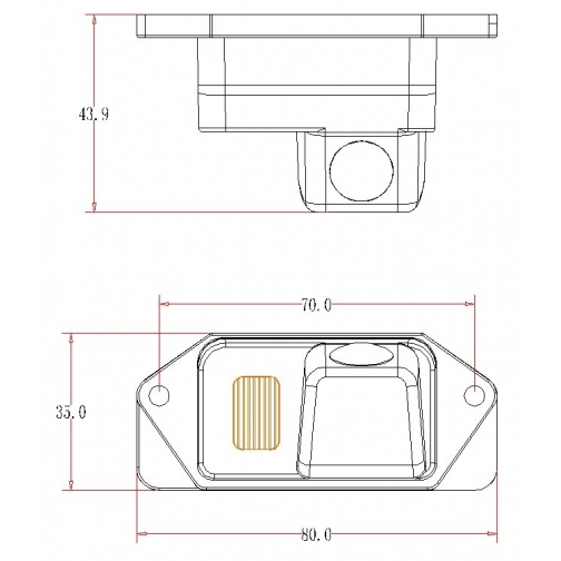 Штатная видеокамера парковки Redpower MIT106 для Mitsubishi Lancer X RedPower 832598 6
