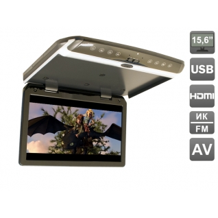 Автомобильный потолочный монитор 15.6" со встроенным FULL HD медиаплеером AVIS AVS1550MPP (Черный) Avis
