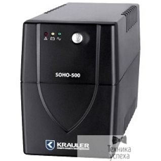 KRAULER KRAULER SOHO-500, line-interactive, 500Ва (250Вт), 4 розетки IEC320, RJ11, USB2.0, чёрный 81127