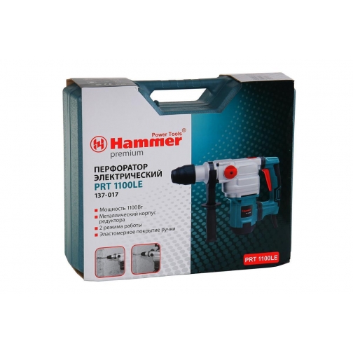 Перфоратор HAMMER PRT1100LE PREMIUM 1100Вт SDS-MAX 38мм 470об/мин 9,0Дж 2 режима ... 1210476 6