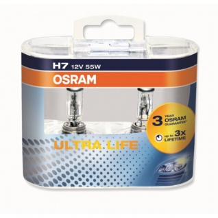Лампа Osram H7 55W 12V Ultra Life 2 шт. 64210ULT-DUOBOX Osram