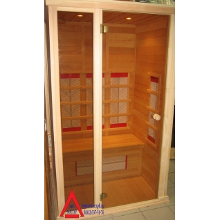 Инфракрасная сауна 2 - местная со стеклянной дверью и одной стеклянной вставкой (без цветотерапии)