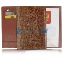 Обложка для паспорта из кожи крокодила
