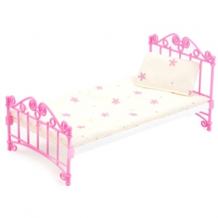 Кроватка Розовая С Постельным Бельем
