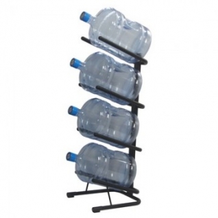 Метал.Мебель KD_Бридж-4 стеллаж для воды бутилир. на 4 тары,цв.черный