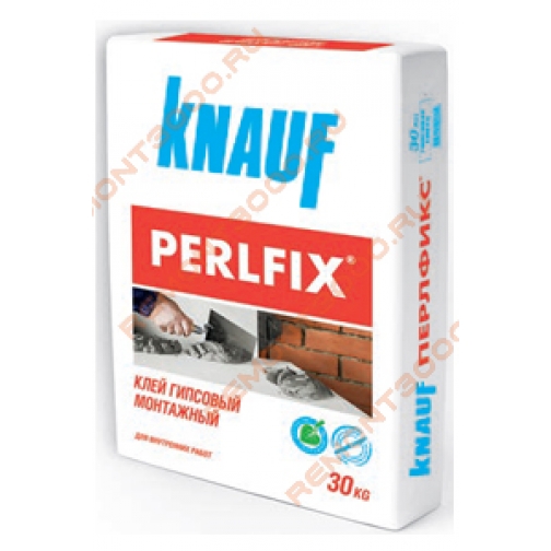 КНАУФ Перлфикс клей монтажный (30кг) / KNAUF Perlfix клей гипсовый монтажный (30кг) Кнауф 2169036