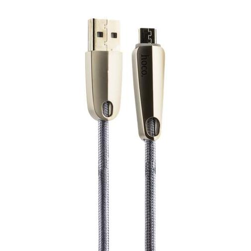 USB дата-кабель Hoco U35 Space shuttle smart power off MicroUSB (1.2 м) Silver 42532343