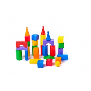 Строительный набор "Стена - 2", 30 предметов Счастливое детство