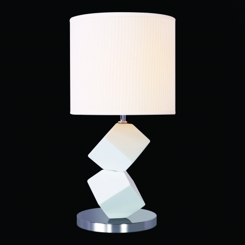 Настольная лампа St Luce Хром, Белый/Белый E27 1*60W (из 2-х коробок) 37396802 1