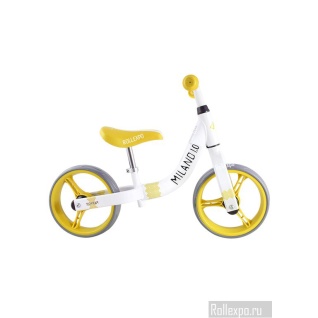 Детский беговел Tech Team TT Milano 1.0 (желтый) 2019 с мягкими колесами 12" Techteam