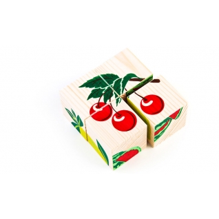 Набор кубиков "Сложи рисунок" - Фрукты-ягоды Томик