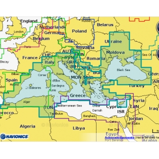 Карта Navionics Plus 43XG Средиземное море, Черное и Азовское моря Navionics