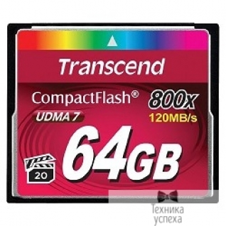 Transcend Compact Flash 64Gb Transcend, High Speed (TS64GCF800) 800-x