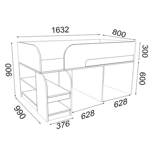 Кровать-чердак РВ Мебель ASTRA9-V8 42748298 10