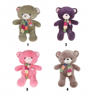Мягкая игрушка "Медведь с шарфом и вышивкой №1", 48 см
