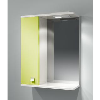 Шкаф зеркальный ДОМИНО 55 левый с/о (цвет фисташковый) (TIVOLI)