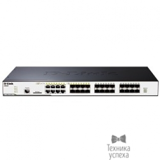 D-Link D-Link DGS-3120-24SC/B1AEI PROJ Управляемый стекируемый коммутатор уровня 2+ с 16 портами 100/1000Base-X SFP, 8 комбо-портами 100/1000Base-T/SFP и 2 портами 10GBase-CX4