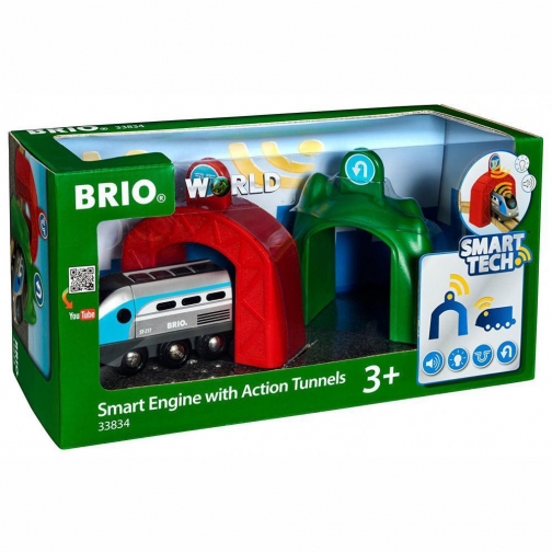 Железная дорога Smart Tech - Локомотив и 2 тоннеля (свет, звук) Brio 37707554 7