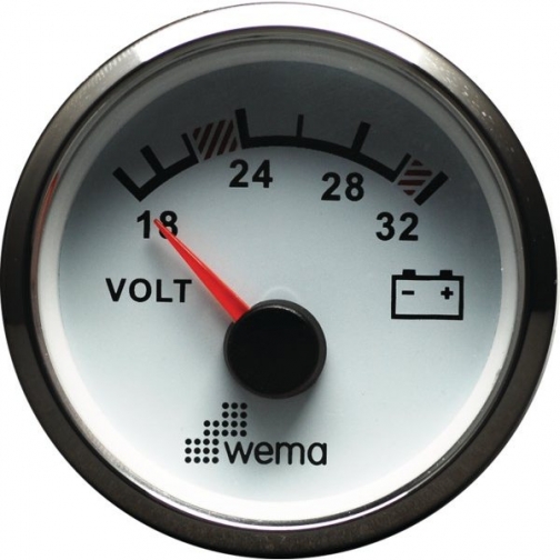 Wema Вольтметр 24 В Wema IPVR-BS-18-32 18 - 32 В 52 мм 1201427
