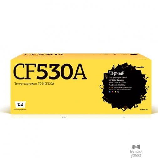 T2 T2 CF530A Картридж для HP Color LaserJet Pro M154a/M154nw/M180n/M181fw (1100стр.) чёрный, с чипом 37649517