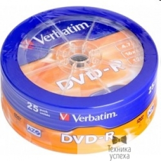 Verbatim 43730 Диски DVD-R Verbatim 4.7Gb 16-х, 25шт. Shrink
