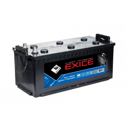 Аккумулятор грузовой EXICE Classic 6CT- 190.3 190 Ач (A/h) обратная полярность - EC 19001 EXICE (ЭКСИС) EC 6CT - 190 NR 2060354