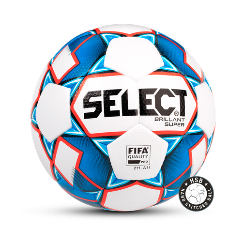 Мяч футбольный Select Brillant Super Fifa №5, белый/синий/красный (5) 42221038