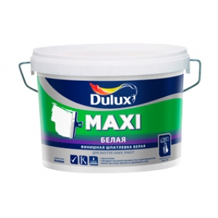 DULUX Макси шпатлевка мелкозернистая для внутренних работ (10л=17,5кг) / DULUX Maxi шпаклевка мелкозернистая белая для внутренних работ (10л=17,5кг)