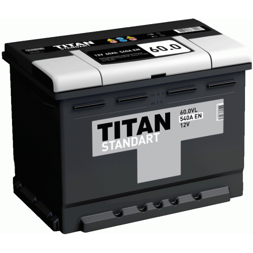 Аккумулятор легковой Titan Standart 6СТ-60.1 60 Ач 37945895
