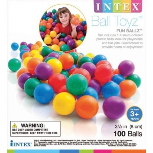 Пластиковые мячики для сухого бассейна, 100 штук Intex 37711854 10
