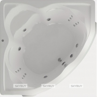 Акриловая ванна Акватек Сириус с гидромассажем и экраном