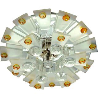 Светильник потолочный JCD9 Max35W G9 прозрачный-матовый -желтый, прозрачный, 1560 Feron