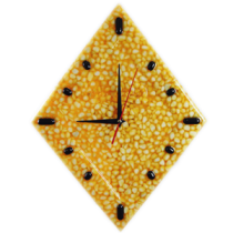 Часы настенные"Fondali" D-29 см Наполнитель мрамор белый в оранжевой смоле.