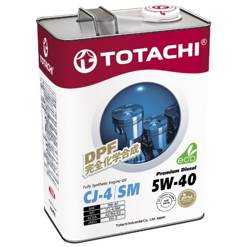 Моторное масло TOTACHI Premium Diesel CJ-4/SM 5W40 4л 5920441