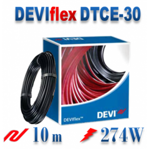Нагревательный кабель Devi DTCE-30, 10 м 6679556