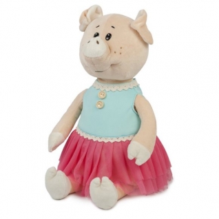 Мягкая игрушка "Свинка Даша" в ярком платье, 21 см Maxitoys