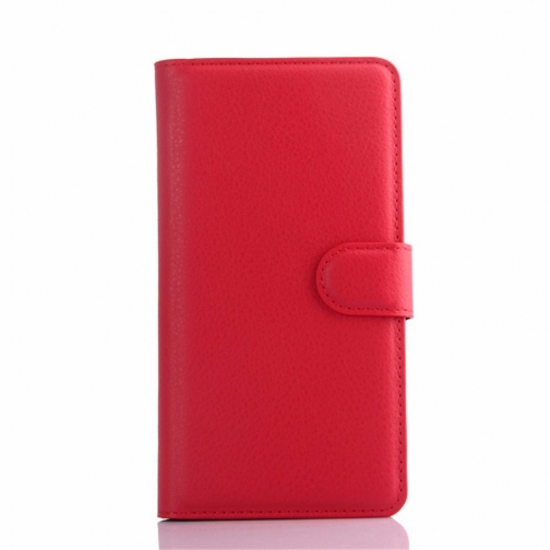 Кожаный чехол портмоне для Xiaomi RedMi 4X (красный) 8944901